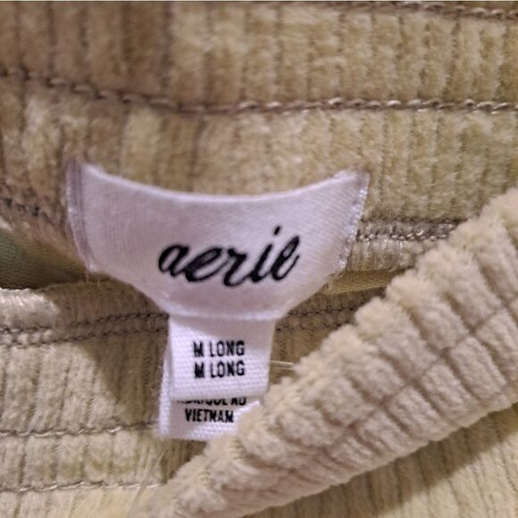 Aerie Groove On Velour Ribbed High Waisted Super Flare Pants Medium Long - Picture 3 of 8